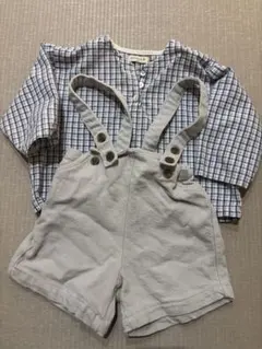 noeul ブラウス　monbebe サロペット