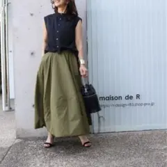 新品❣️maison de r バルーンスカート　カーキ