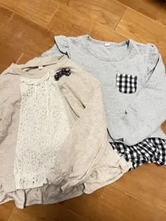女の子 トップス 2枚セット 110サイズ 長袖