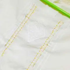 ヴィンテージ ブラウス 刺繍 ノーカラー 白 リメイク 一点物 レア 古着 美品