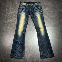 00s 【archive】Bootcut Flare denim 鬼ひげ y2k