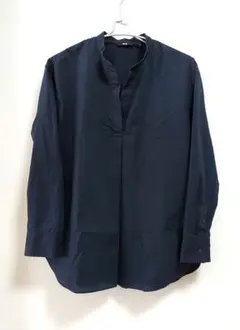 UNIQLO スキッパー プルオーバー 長袖シャツ ブラウス 　綿　M
