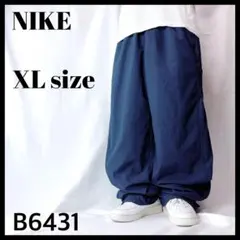 00s NIKE ナイキ トラックパンツ オールネイビー 極太バギー メンズXL