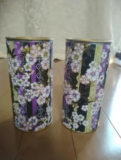 桜柄金属製小物入れ 2個セット