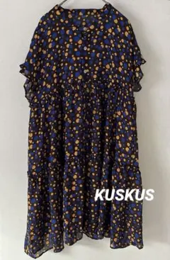 KUSKUS ノースリーブチュニックワンピース　ドット柄　M ポリエステルのサムネイル