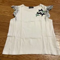 BeBe フリル袖 リボン刺繍 トップス 110