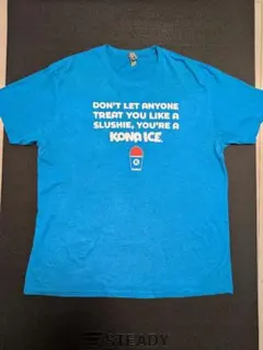 KONA ICE プリントTシャツ 青 XL アイス企業T