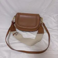 ZARA ザラ　ブラウンレザーショルダーバッグのサムネイル