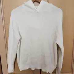 無印良品　ワッフル編みフード付きセーター