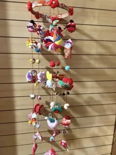 華やかな吊るし雛　ちりめん細工ハンドメイド　雛祭り