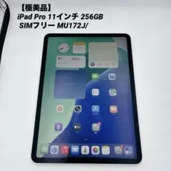 【極美品】iPad Pro 11インチ 256GB SIMフリー MU172J/