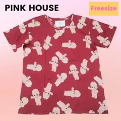 美品✨Y2K❕ピンクハウス キューピー 総柄プリント Tシャツ 赤のサムネイル