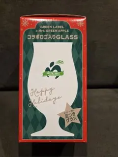 GREEN LABEL×Mrs. GREEN APPLE　コラボロゴ入りグラス