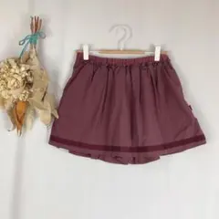 組曲 スカパン ミニスカート キュロット リボン 140 ワイン .1810