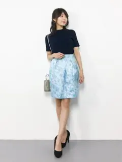 31 Sons de mode ライトブルー 花柄スカート 36のサムネイル
