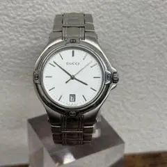 値下げ 稼働☆ GUCCI グッチ 5200M 2針 デート メンズ QZ腕時計