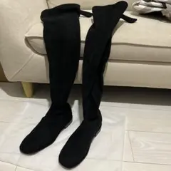Charles &Keith ブラック　ニーハイブーツ ロングブーツ　ブーツ