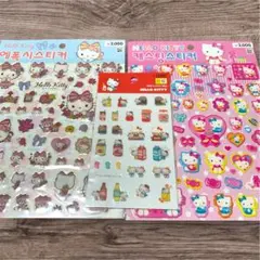 【韓国限定】ハローキティ ぷっくりシールセット 3枚