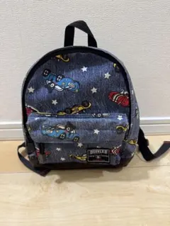 ミキハウス　ダブルB リュック　デニム風 車と星のリュック