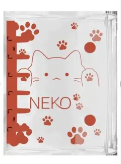ク*ウ様 NEKO クリアシール帳A7サイズ　レッド
