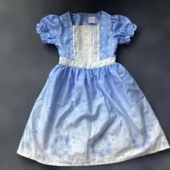 axes femme kids 水色 花柄 半袖ワンピース