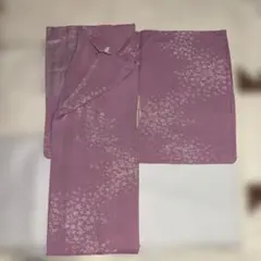 c1299 薄紫色 花柄 小紋 着物