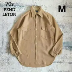 70s ペンドルトン ウール CPO シャツ USA製 ヴィンテージ 無地のサムネイル