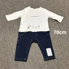 【PEANUTS】スヌーピー　ベビー ロンパース 70cm