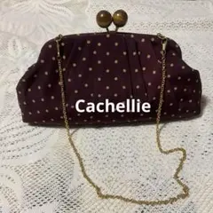 美品 Cachellie カシェリエ 2WAY ドットパーティーバッグ がま口のサムネイル
