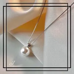 a863J【パールネックレス⭐️】プラチナコート　淡水パール　気品　艶やか