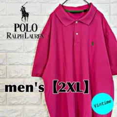 y257【POLO Ralph Lauren】刺繍ロゴポロシャツ【メンズ2XL】