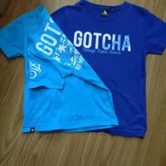 GOTCHA 青 プリント Tシャツ 2枚セット　130 140