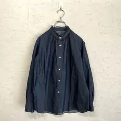 【dressterior】デニムライクスタンドフリルブラウス　長袖ブラウス　36のサムネイル