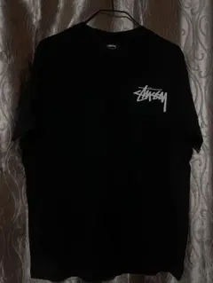 Stussy ブラック Tシャツ フレイム 8ボール