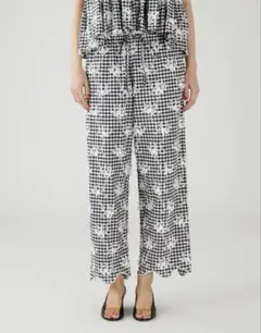 crinkle crinkle crinkle ベルベットパンツ　シルバー 110072002370372019002
