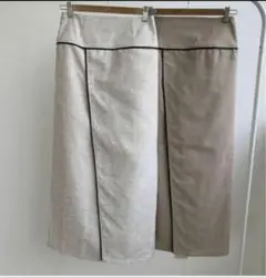 【新品】blate パイピングリネンラップタイトスカート
