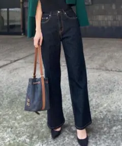 新品 KOBE LETTUCE 岡部あゆみさんコラボワイドストレートデニムパンツ