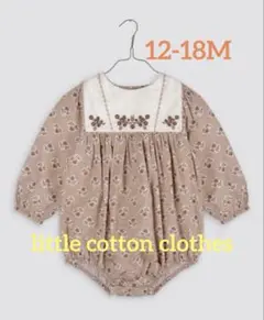Little Cotton Clothes 花柄 刺繍 ロンパース 12-18M