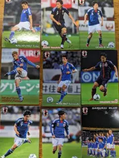 本田　香川　遠藤　内田　Jリーグ　サッカー　ナショナル　チーム　カード　カルビー