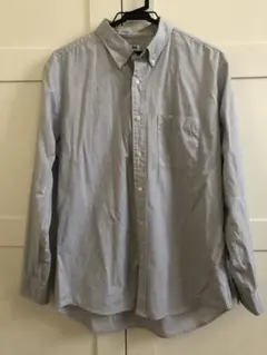 UNIQLO ユニクログレー ボタンダウン 長袖シャツ