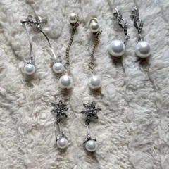 パール風ピアス4ペアセット