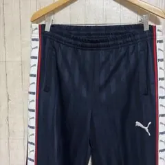 【廃盤】極美品 プーマ トラックパンツ サイドライン ロゴ 刺繍