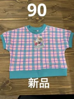 パイル　チェックTシャツ