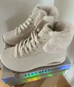 SKECHERS STREET ファー付きブーツ 25.0cmのサムネイル