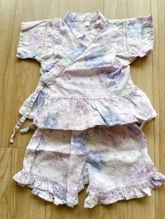 アプレレクール　紫陽花柄甚平　100サイズ