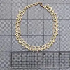 匿名配送　アイボリー パール風ビーズ ネックレス