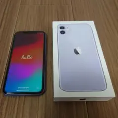 美品 iPhone 11 64GB パープル 紫 SIMフリー