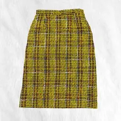 【ツイードスカート】 タイトスカート ひざ丈 上品