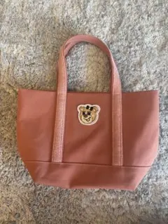 オールドテディガール　ワッペントートバッグ　L ピンク