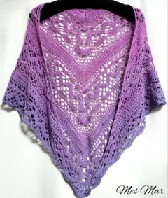 手編み　三角ショール①⑥⑦☆　ストール　バレエ　マフラー　ひざ掛け　ハンドメイド